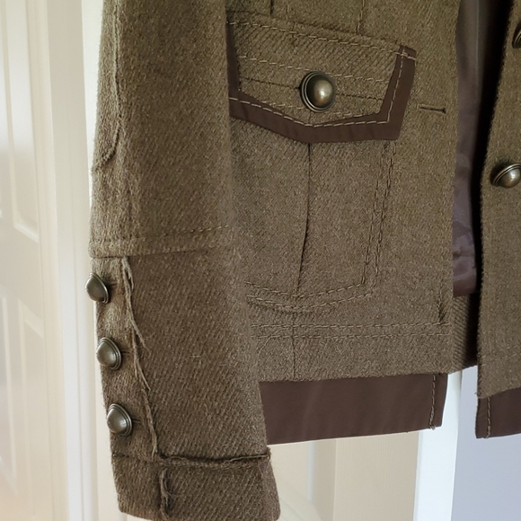 Bcbg military style jacket size xs color olive - Picture 2 of 6